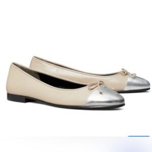 New Tory Burch Capped Toe Ballet Flats size 5